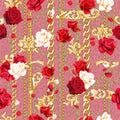 Pink floral seamless pattern. Royalty Free Stock Photo