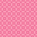 Pink floral seamless vector pattern