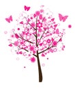 Pink floral tree