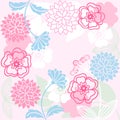 Pink flower background