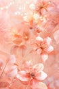 Pink Flower Background With Abundant Blooms