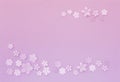 Pink flower card background, spring season concept,