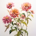 Pink Flower Cluster: Hyperrealistic Wildlife Portrait In James Bullough Style