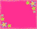 Pink flower hippie background