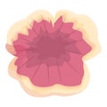 Pink flower icon cartoon vector. Floral spring Royalty Free Stock Photo