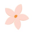 Pink flower icon Spring season Vector Royalty Free Stock Photo