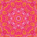 Pink flower mandala pattern ornamental background.