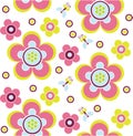 Pink flower pattern Royalty Free Stock Photo