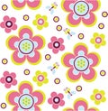 Pink flower pattern Royalty Free Stock Photo