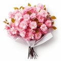 Pink Sakura Flower Wreath: Creased Tamura Yoshiyasu Style