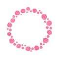 Pink flowers circle frame Royalty Free Stock Photo