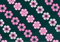 Pink flowers ornament background