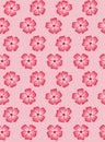 Pink flowers on a pink background. A sample for dressing things for a girl. Royalty Free Stock Photo