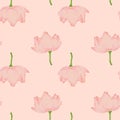 Pink flowers on pink background, very soft