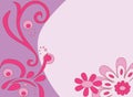 Pink flowery background