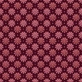 Pink flowers seamless pattern on maroon background