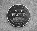 Pink Floyd plaque at Regent Street Polytechnic in London, black