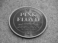 Pink Floyd plaque at Regent Street Polytechnic in London, black