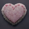 Pink fluffy hearts. AI render