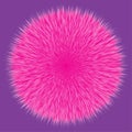 Pink Fluffy Vector Hair Ball Royalty Free Stock Photo