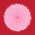 Pink Fluffy Vector Hair Ball Royalty Free Stock Photo