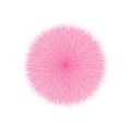 Pink Fluffy Vector Hair Ball Royalty Free Stock Photo