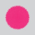 Pink Fluffy Vector Hair Ball Royalty Free Stock Photo