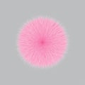 Pink Fluffy Vector Hair Ball Royalty Free Stock Photo