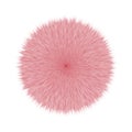 Pink Fluffy Vector Hair Ball Royalty Free Stock Photo