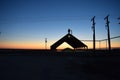 Llano Estacado Dawn and Seed House Royalty Free Stock Photo