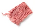 pink folded crumpled cotton napkin