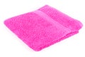 Pink folded towel