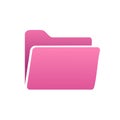 Pink Folder Icon Illustration for Documents and File Storage on White Background Royalty Free Stock Photo