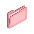 Pink folder icon representing organization data storage and document management Royalty Free Stock Photo