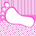 Girl Foot Step Border Frame Royalty Free Stock Photo