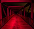 Pink footbridge