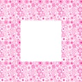 Pink frame with doodle circles