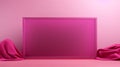 Pink Frame Image On Pink Background Stock Photo