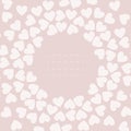 Pink frame with white hearts Royalty Free Stock Photo