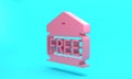 Pink Free storage icon isolated on turquoise blue background. Minimalism concept. 3D render illustration