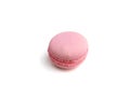 Pink French macaron macaroon cake, delicious sweet dessert on white background, lovely food concept