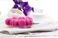 Pink French Makarons Royalty Free Stock Photo