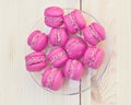 Pink French Makarons.