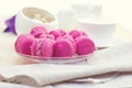 Pink French Makarons.