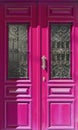 Pink Front Door Royalty Free Stock Photo