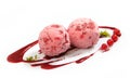 Pink fruit ice cream Royalty Free Stock Photo