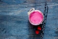 Pink fruit smoothie Royalty Free Stock Photo