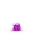 Pink fur letter Point isolated on white background