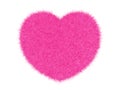 3d pink furry heart