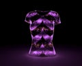 Pink Futuristic Woman`s T-Shirt holographic Glowing